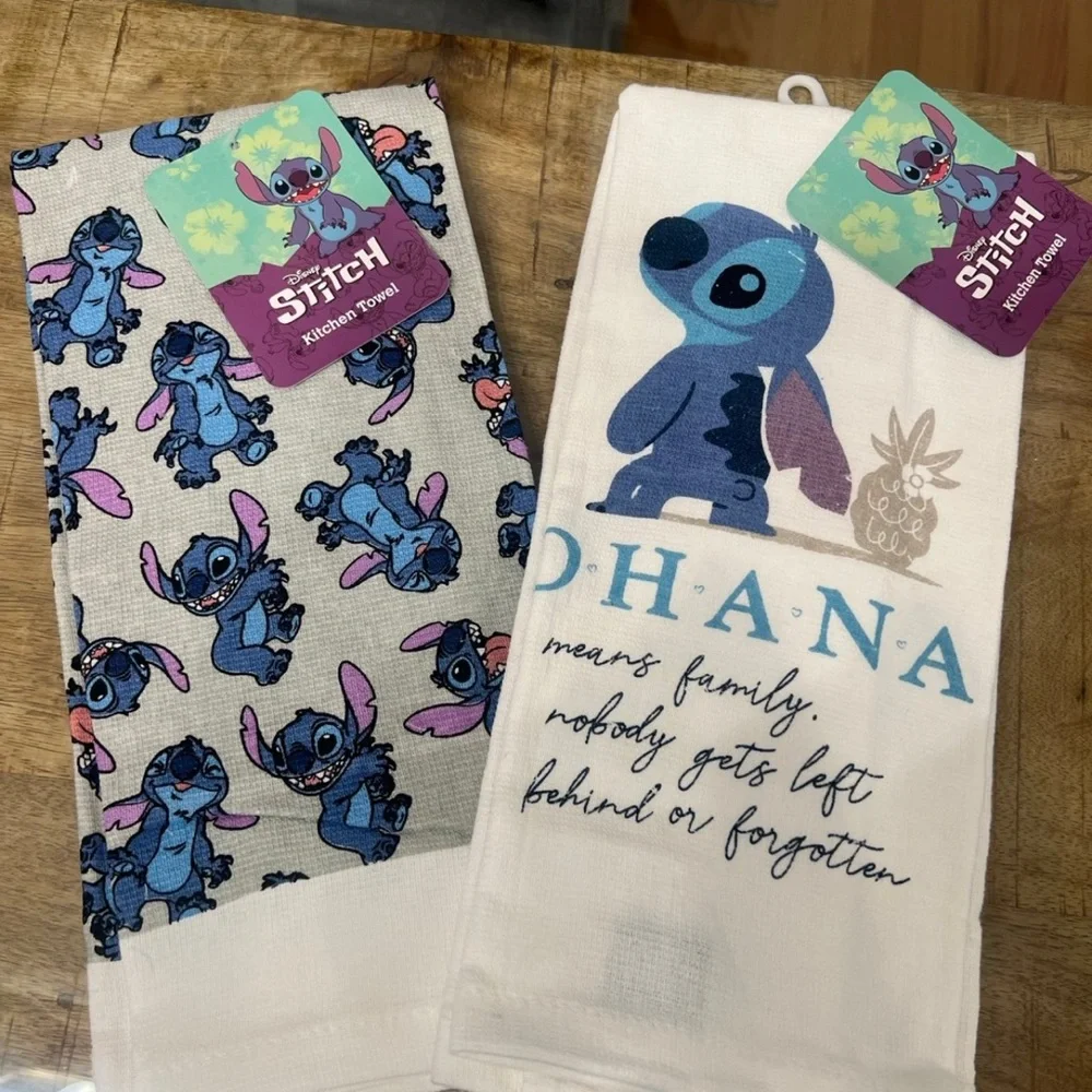 Disney Stitch Kitchen Towel Set - Blue and White